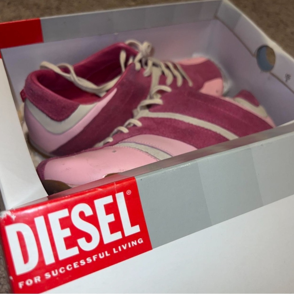 Diesel Shaela Fuchsia Pink Vintage Trainers